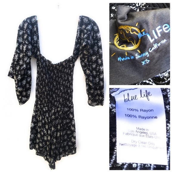 Blue Life Shorts Romper - Picture 2 of 8